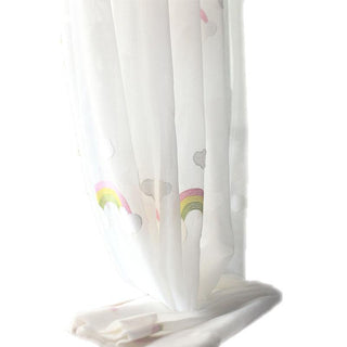 Rainbow Pastoral Embroidered Gauze Curtains