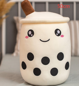 Plush Strawberry Milk Tea Cushion