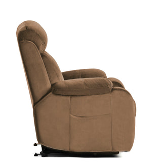 Lift Chair Recliner For Elderly Power Remote Control Recliner Sofa Relax Soft Chair Anti-skid Australia Cashmere Fabric Furniture Living Room  Brown
