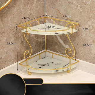 Light Luxury Triangle Bathroom Storage Shelf