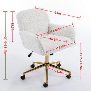 Lola Pink Faux Fur Office Chair