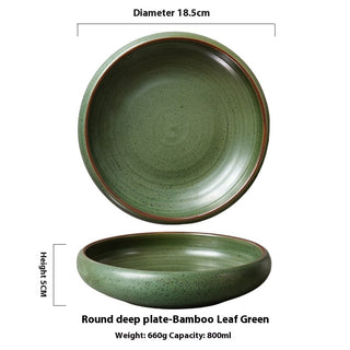 Round Hand-painted Household Dinner Plate