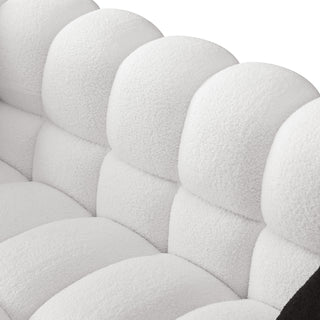62.2length ,35.83inch  Deepth ,human Body Structure For USA People, Marshmallow Sofa,boucle Sofa ,White Color, 2 Seater